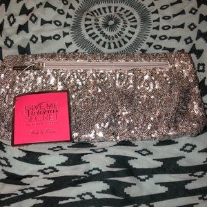 Victoria’s Secret sparkles glitter cosmetic bag